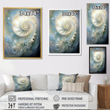 Blue And White Nautilus Pearl Passage - Nautilus Wall Art Prints