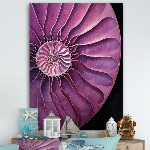Nautilus Plum Shellfish - Purple Nautilus Wall Art