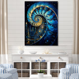 Nautilus Sapphire Shellfish - Nautilus Framed Canvas Art