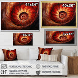 Scarlet Swirl Shellfish - Nautilus Home Decor Art