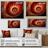 Scarlet Swirl Shellfish - Nautilus Home Decor Art