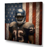 Patriot USA Football Player - NFL Canvas Wall Art