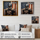 Patriot USA Football Player - NFL Canvas Wall Art