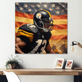 Patriot USA Football Player I - NFL Canvas Wall Art
