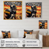 Patriot USA Football Player I - NFL Canvas Wall Art