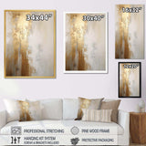 Minimal Gold And Beige Abstract River IV - Landscapes Canvas Wall Art