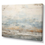 Beige Blue Ocean Storm - Abstract Canvas Wall Art