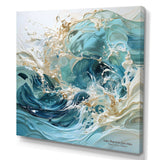 Ocean Charm Liquid Wave Art - Coastal Canvas Wall Art