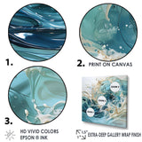 Ocean Charm Liquid Wave Art - Coastal Canvas Wall Art