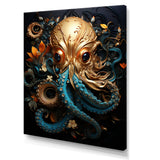 Octopus Golden Underwater - Octopus Home Decor Art