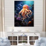 Popart Octopus Impression - Octopus Living Room Wall Art