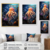 Popart Octopus Impression - Octopus Living Room Wall Art