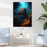Superhero's Octopus Warrior - Octopus Canvas Wall Art