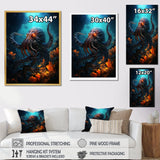 Superhero's Octopus Warrior - Octopus Canvas Wall Art