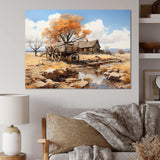 Old Western Wagon In Nevada - Transportation Canvas Wall Art