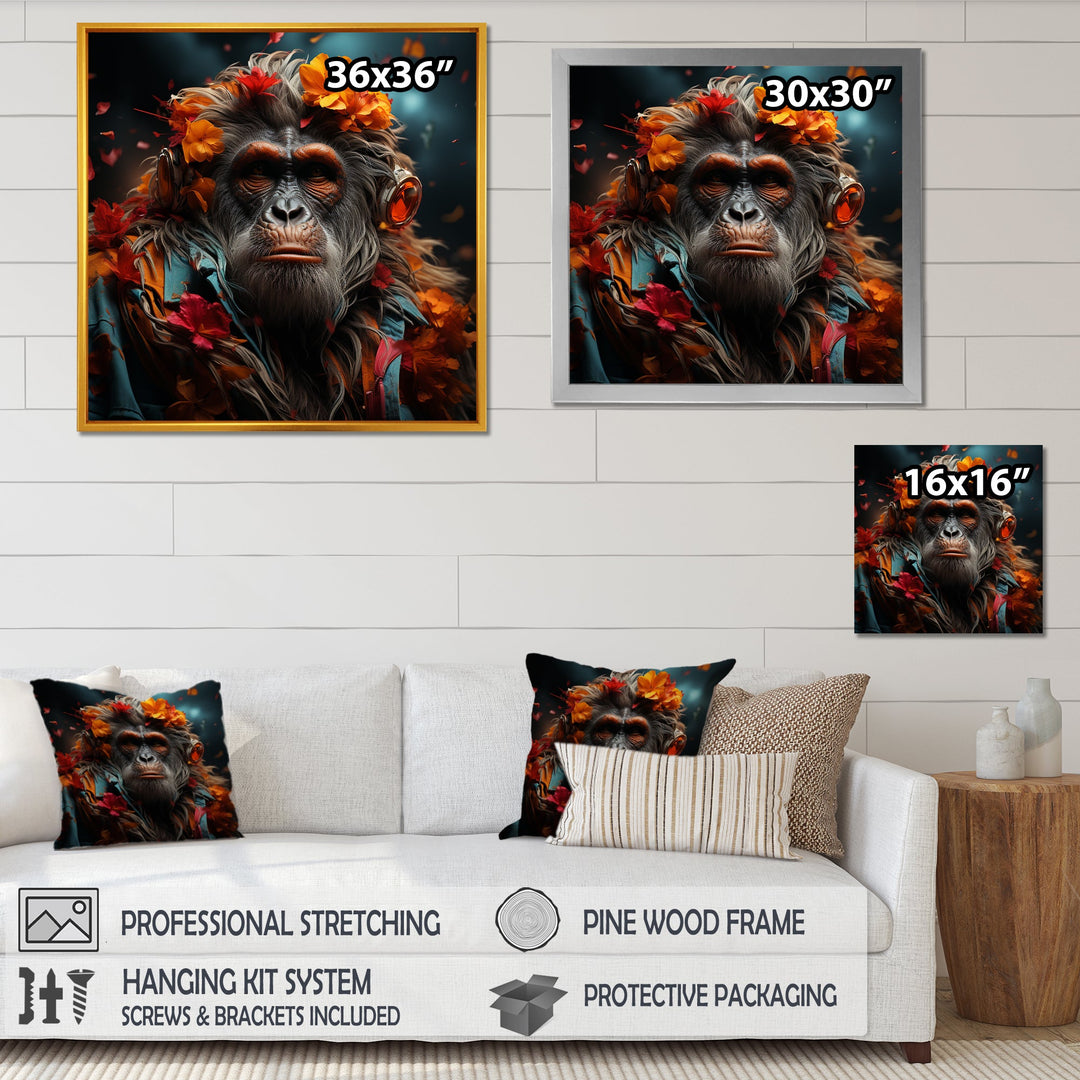 Fashion Orangutan Portrait - Orangutan Wall Decor
