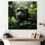 Photo Of Orangutan In Rainforest - Orangutan Framed Canvas Art