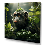 Photo Of Orangutan In Rainforest - Orangutan Framed Canvas Art
