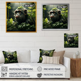 Photo Of Orangutan In Rainforest - Orangutan Framed Canvas Art