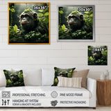 Photo Of Orangutan In Rainforest - Orangutan Framed Canvas Art