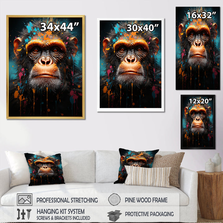 Popart Art Graffiti Apes - Orangutan Home Decor Art