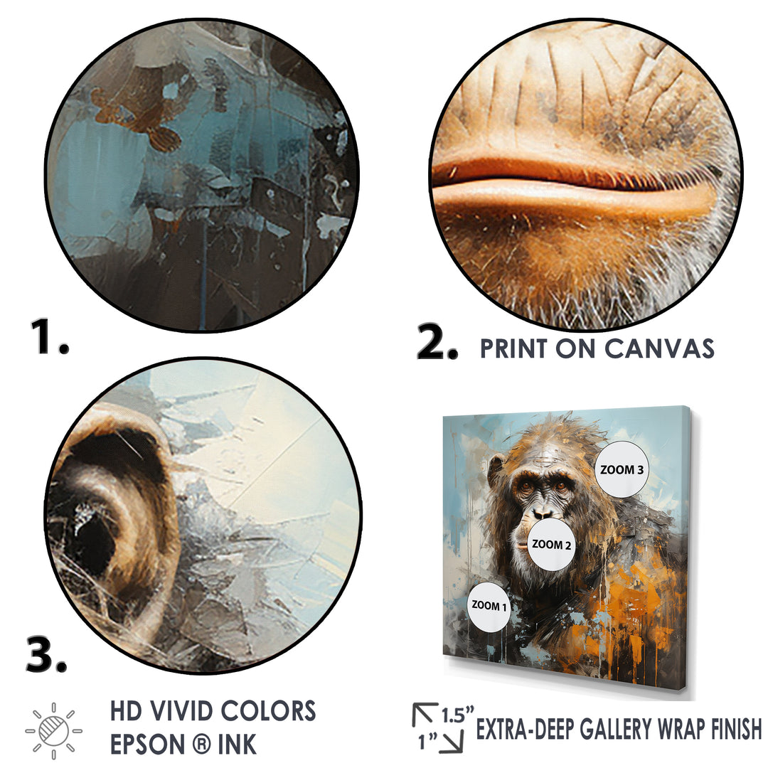 Orangutan Apes Canopy Mixed - Orangutan Canvas Wall Art