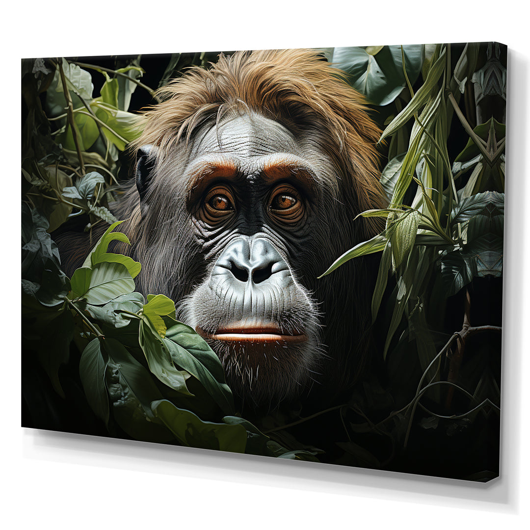 Orangutans Amidst Lush Jungle Greens Evoke - Orangutan Wall Art Prints
