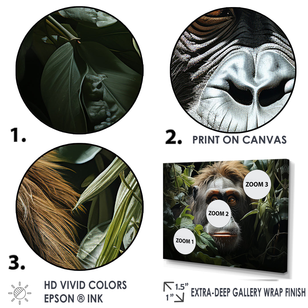 Orangutans Amidst Lush Jungle Greens Evoke - Orangutan Wall Art Prints
