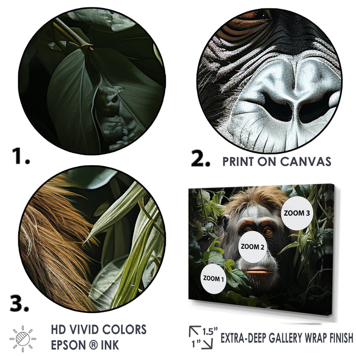 Orangutans Amidst Lush Jungle Greens Evoke - Orangutan Wall Art Prints