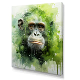 Verdant Greens Depict Orangutans= - Green Orangutan Wall Art