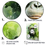 Verdant Greens Depict Orangutans= - Green Orangutan Wall Art