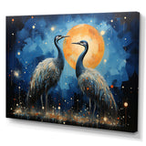 Moonlight Celestial Wanderers Ostriches - Ostriches Living Room Wall Art