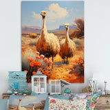Desert Nomads Ostriches - Ostriches Bedroom Wall Art