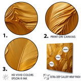 Golden Feathers - Feathers Canvas Wall Art