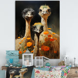 Ostriches Family Graceful Grazers - Ostriches Wall Decor