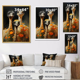 Ostriches Family Graceful Grazers - Ostriches Wall Decor