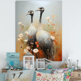 Ostriches Couple Graceful Shadows - Ostriches Wall Decor