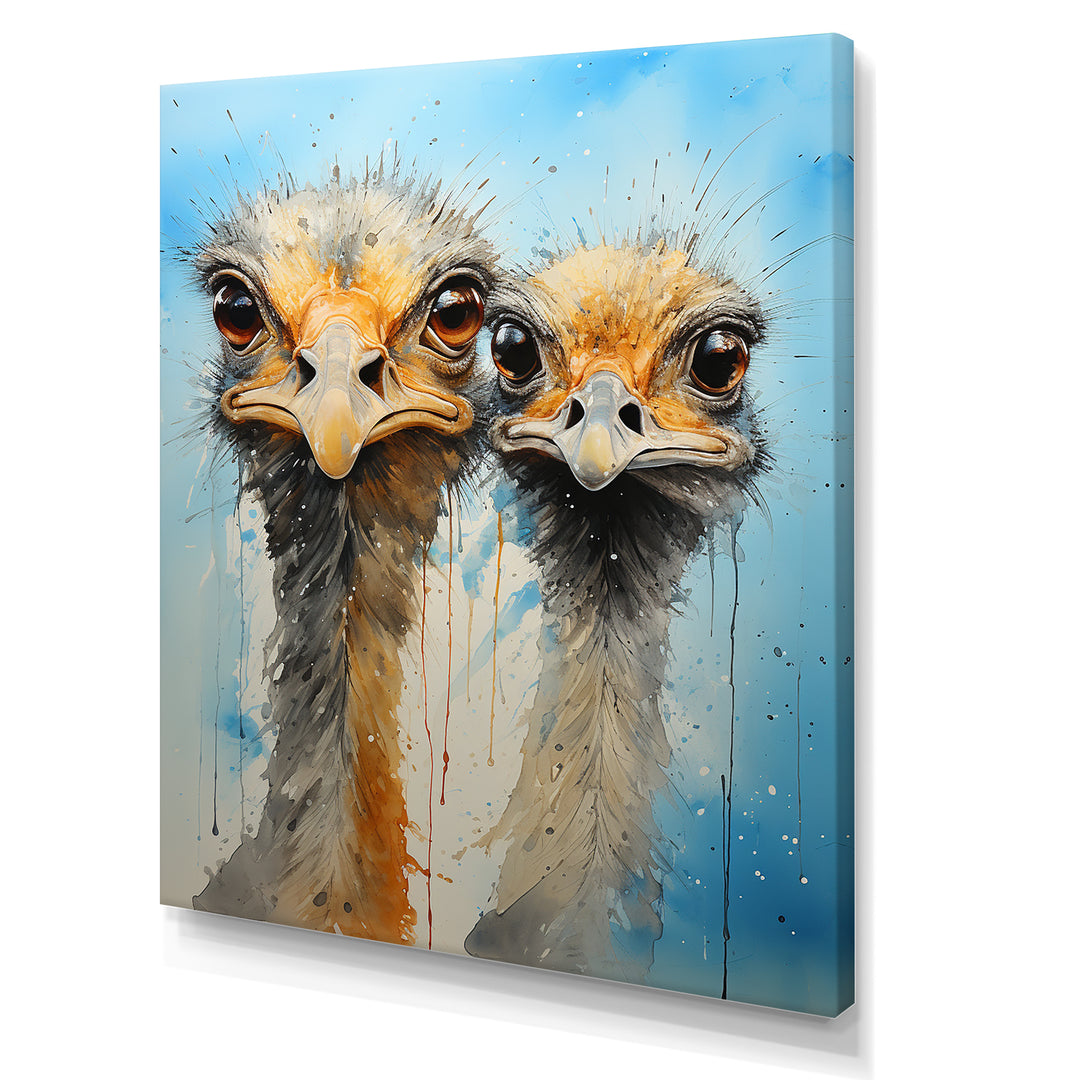Ostriches Portrait Odyssey - Ostriches Wall Decor