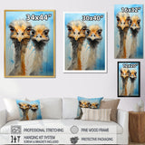 Ostriches Portrait Odyssey - Ostriches Wall Decor