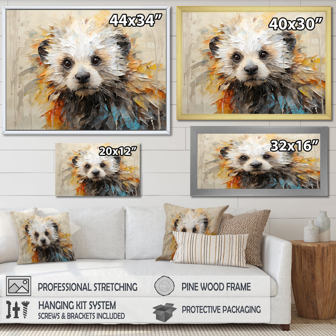 Otter Playfulness Portrait - Otter Framed Canvas Art