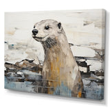 Otter Playfulness Magic - Otter Large Canvas Wall Art