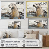 Otter Playfulness Magic - Otter Large Canvas Wall Art