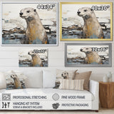 Otter Playfulness Magic - Otter Large Canvas Wall Art