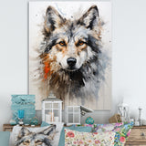 Curious Wolf Portrait - Wolf Living Room Wall Art