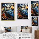 Mysterious Owl Blooms - Owl Bedroom Wall Art