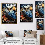 Mysterious Owl Blooms - Owl Bedroom Wall Art