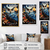 Mysterious Owl Blooms - Owl Bedroom Wall Art