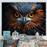 Owls Wisdom Portrait - Owl Canvas Wall Art