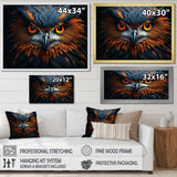 Owls Wisdom Portrait - Owl Canvas Wall Art