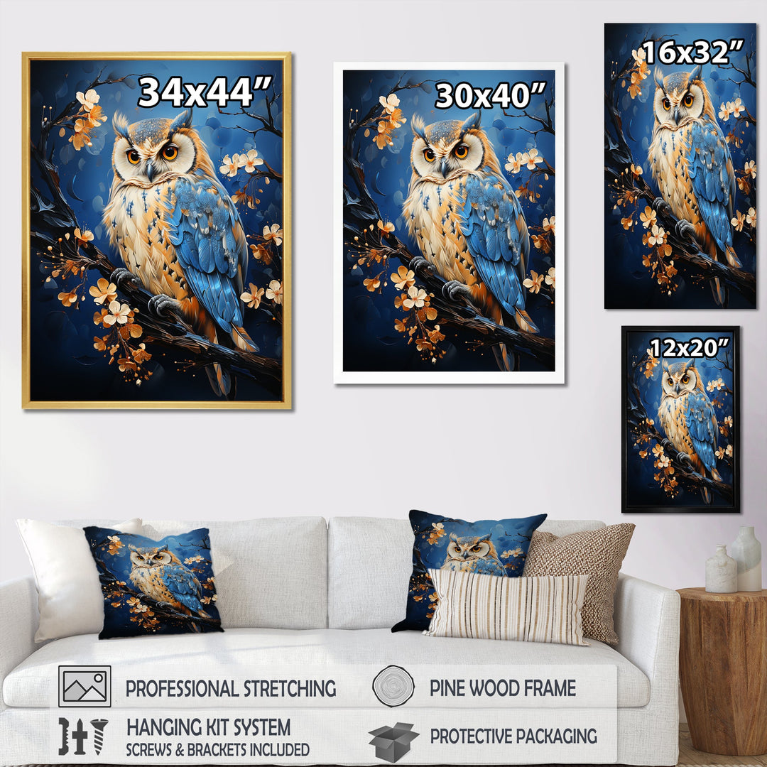 Enchanted Forest Sentinels Owl - Owl Framed Canvas Art